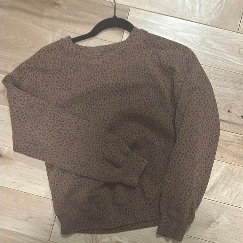 Abercrombie Leopard Print Brown Sweater